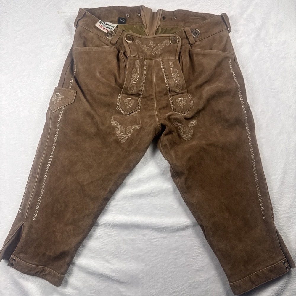 Skandal Trachten Lederhosen Men 34x20" (M) Leather Suede Knee High Oktoberfest
